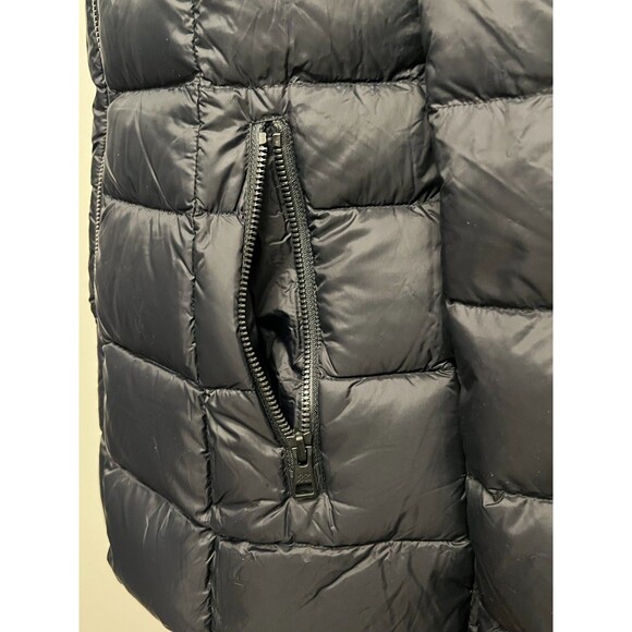 NWT Soia & Kyo Women's S Jacinda Down Puffer Coat Hooded Asymmetric Zip Black - Picture 7 of 15